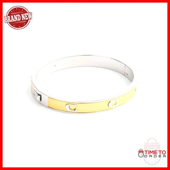 Signature C Bangle Bracelet Minimal Chic Elegant Everyday Hinged Closure
